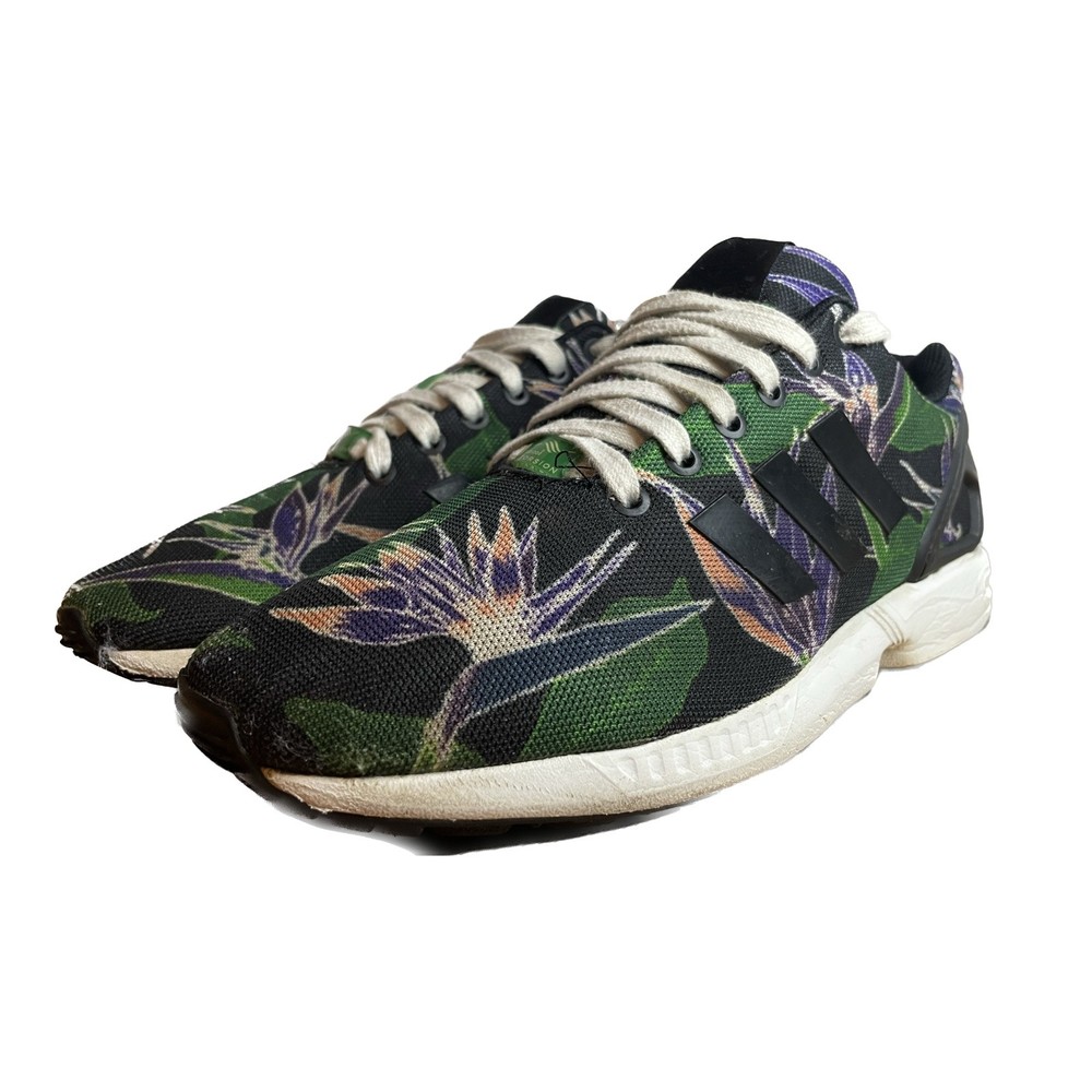 Adidas Originals ZX Flux Hawaiian Black White Sneaker || Men's Size 9 US